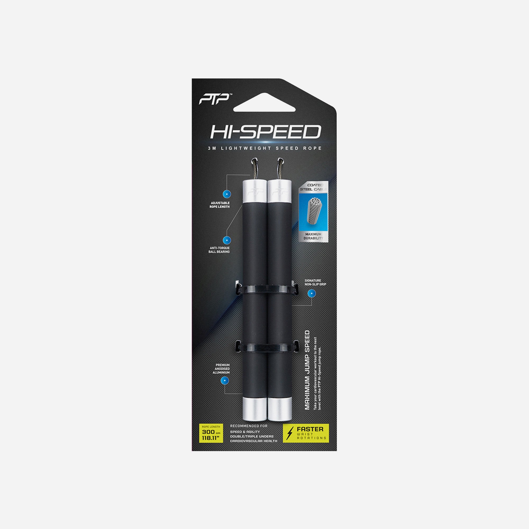 Dây Nhảy Tốc Độ Ptp Hi-Speed - Đen - Supersports Vietnam