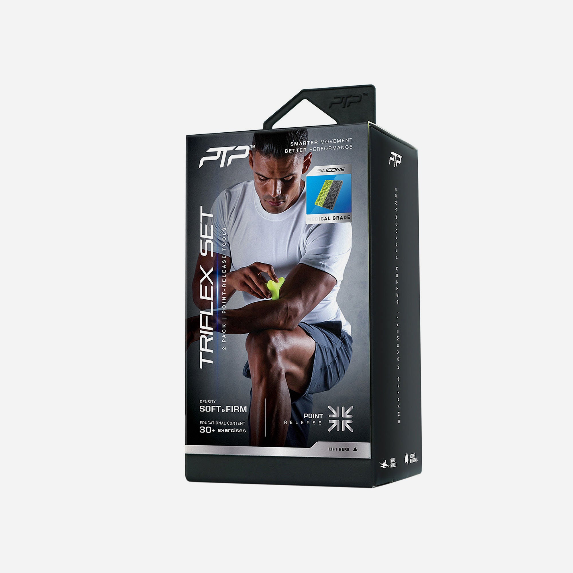 Tam Giác Đàn Hồi Phối Hợp Mát Xa Ptp Triflex Combination Black & Lime - Đen - Supersports Vietnam