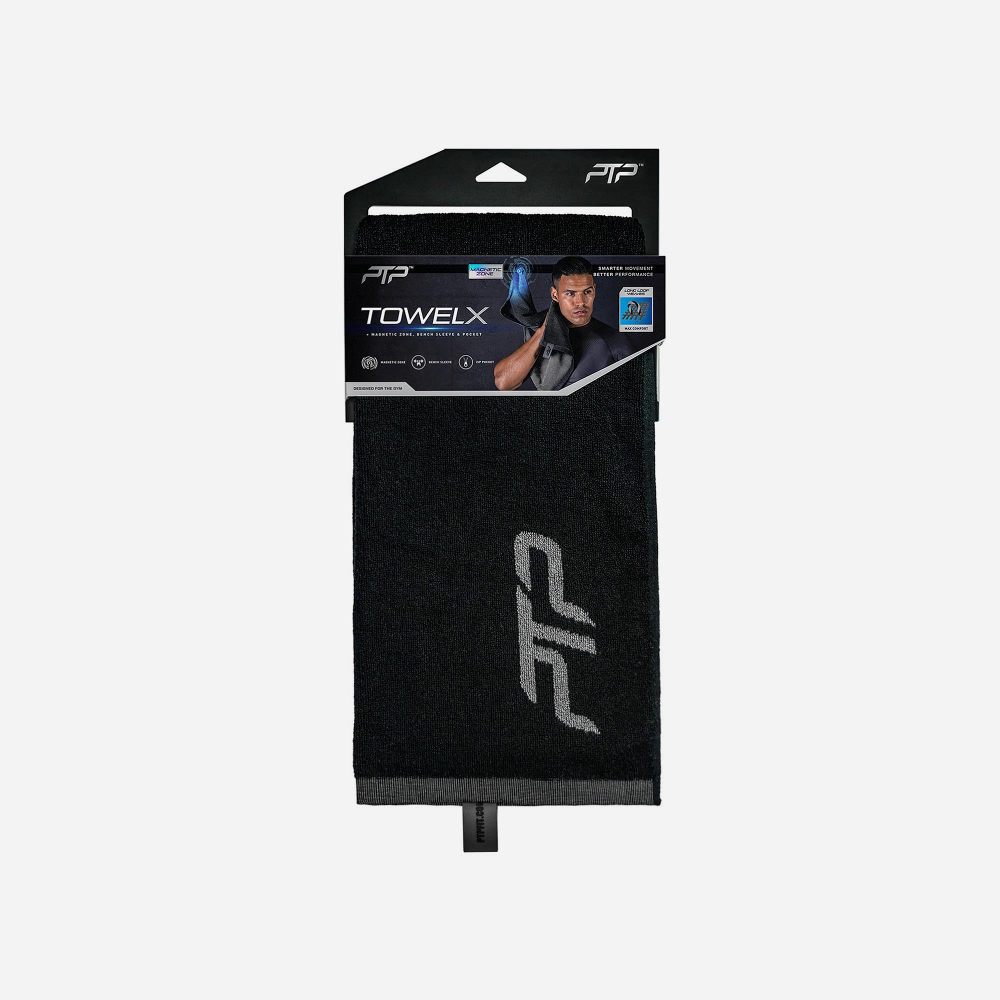 Khăn Tập Gym Ptp - Đen - Supersports Vietnam