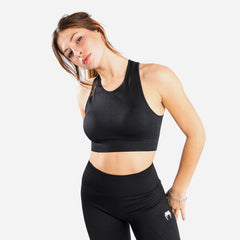 Áo Bra Thể Thao Nữ Venum "Sparring" Seamless Sport Bra - Black For Wo For Men - Đen - Supersports Vietnam