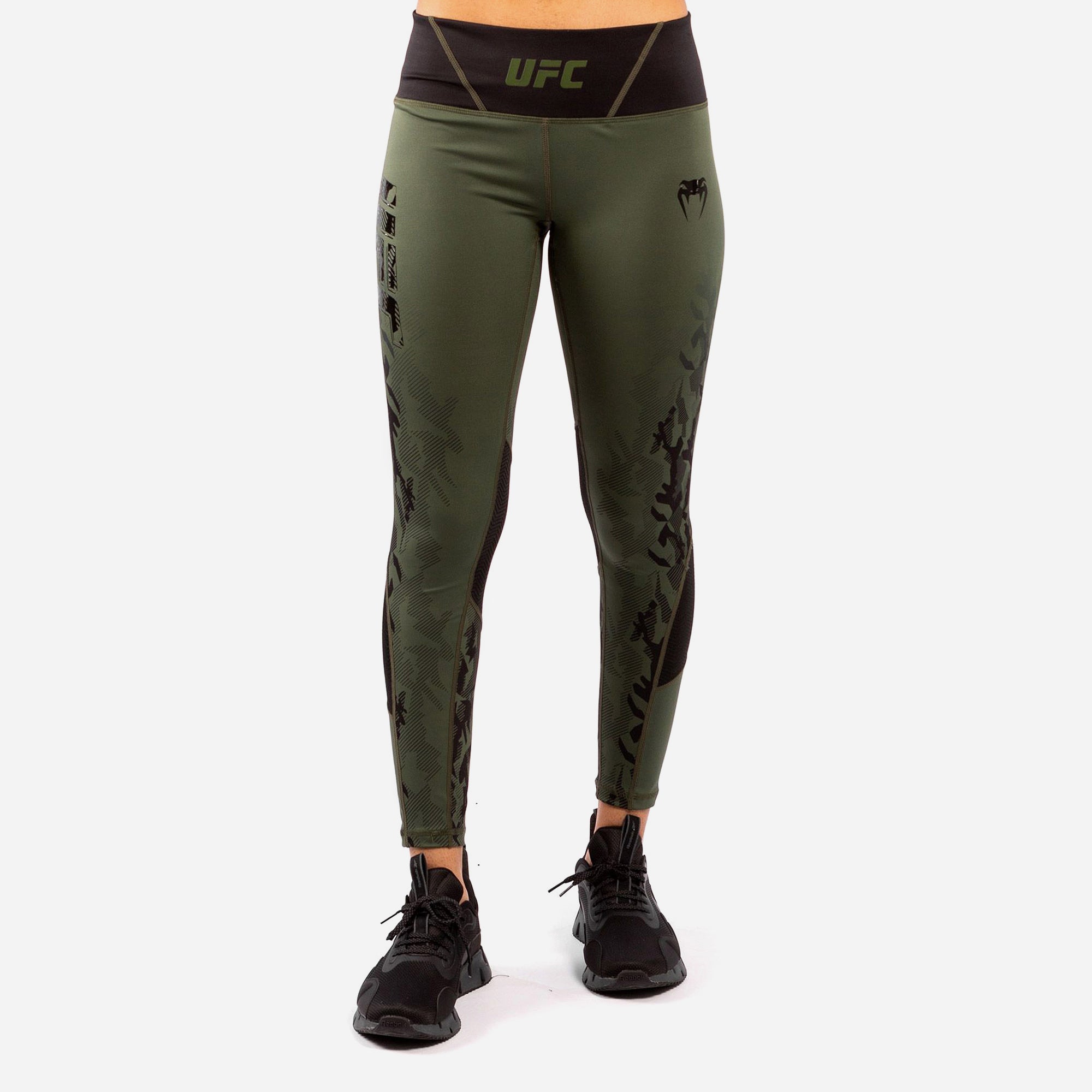 Quần Dài Bó Thể Thao Nữ Venum Official Ufc Fight Week - Xanh Quân Đội - Supersports Vietnam