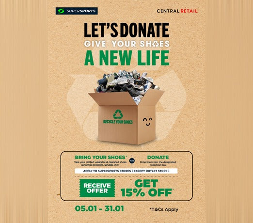 QUYÊN GÓP GIÀY CŨ - TIẾP NỐI HÀNH TRÌNH MỚI CÙNG SUPERSPORTS