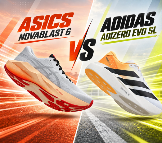 ASICS Novablast 6 vs adidas EVO SL: Giày Chạy Bộ Nào Phù Hợp Với Bạn?