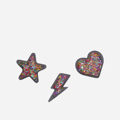 Crocs Glitter Celebration (3 Pieces) Jibbitz - Multicolor