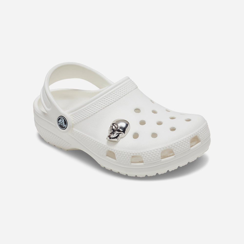 Phụ Kiện Jibbitz™ Charm Crocs Silver 3D Skull - Xám - Supersports Vietnam