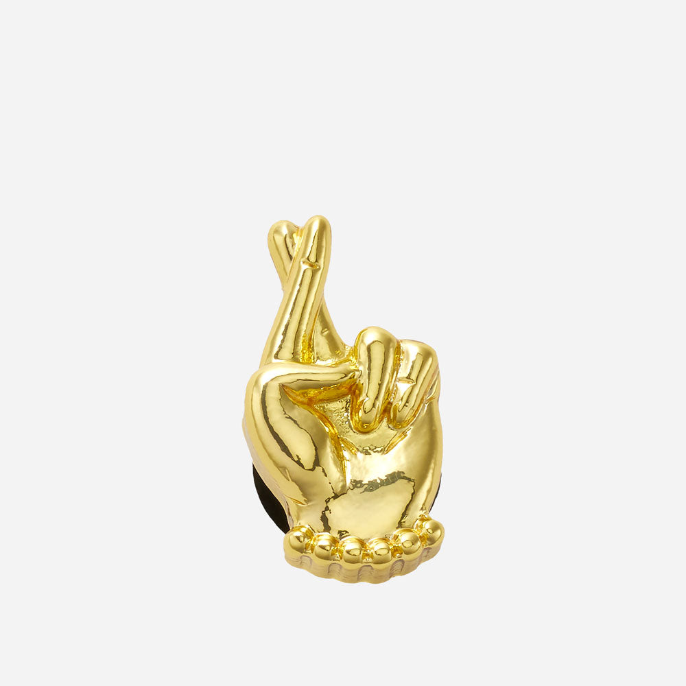 Jibbitz™ Charm Gold Fingers Crossed - Supersports Vietnam