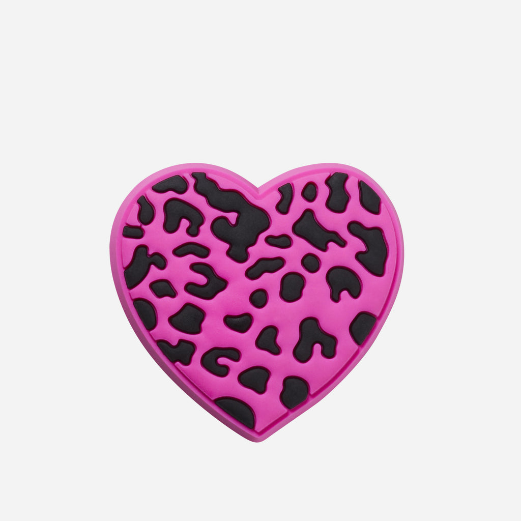 Jibbitz™ Charm Purple Cheetah Print Heart - Supersports Vietnam