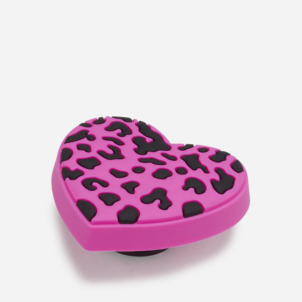 Jibbitz™ Charm Purple Cheetah Print Heart - Supersports Vietnam