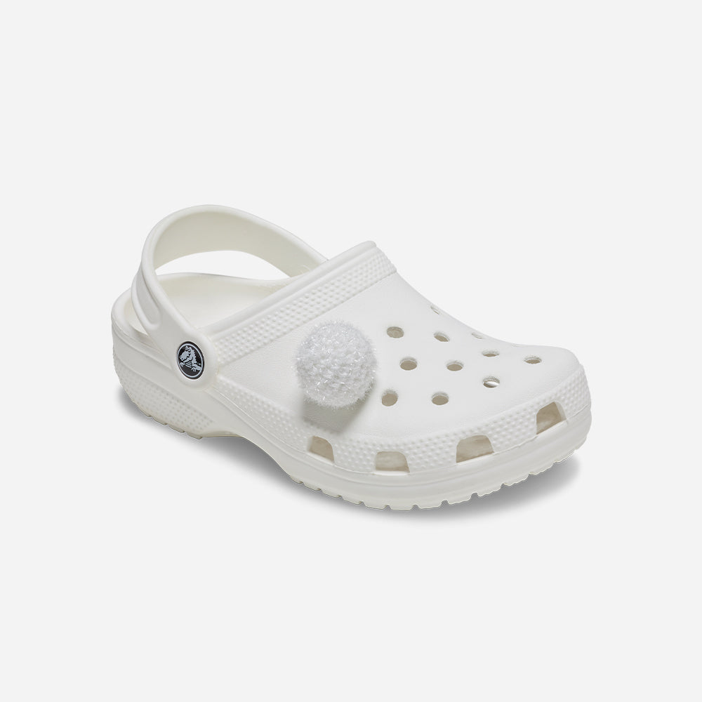 Phụ Kiện Jibbitz™ Crocs Metallic Puff Ball 1Pcs - Trắng - Supersports Vietnam