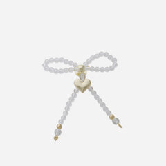 Phụ Kiện Jibbitz™ Crocs Beaded Bow With Gold Heart - Trắng - Supersports Vietnam