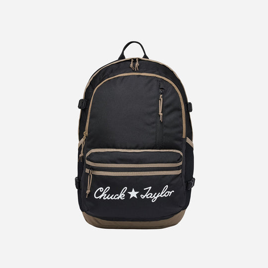 Thời Trang Converse Straight Edge - Script Backpack - Black