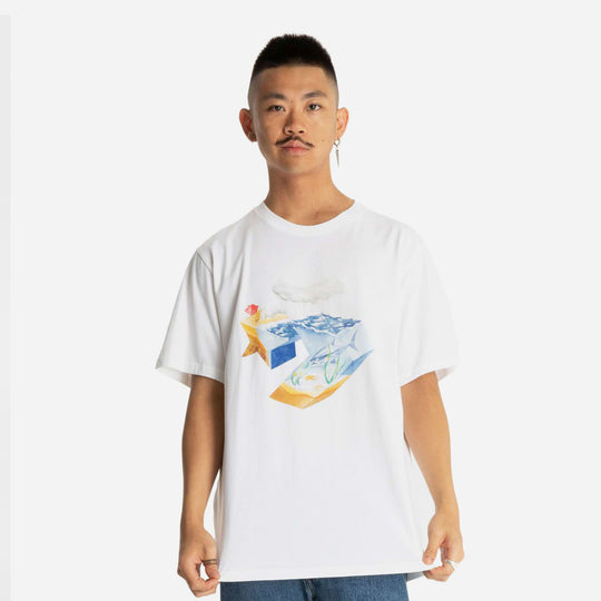 Men's Converse Star Chevron Ocean T-Shirt - White