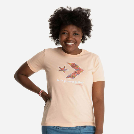 Women's Converse Lets Grow Star Chevron T-Shirt - Orange