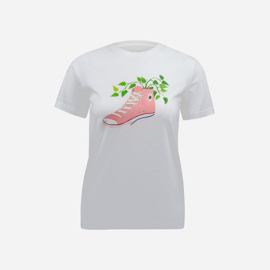 Women's Converse Let's Grow Sneaker T-Shirt - White