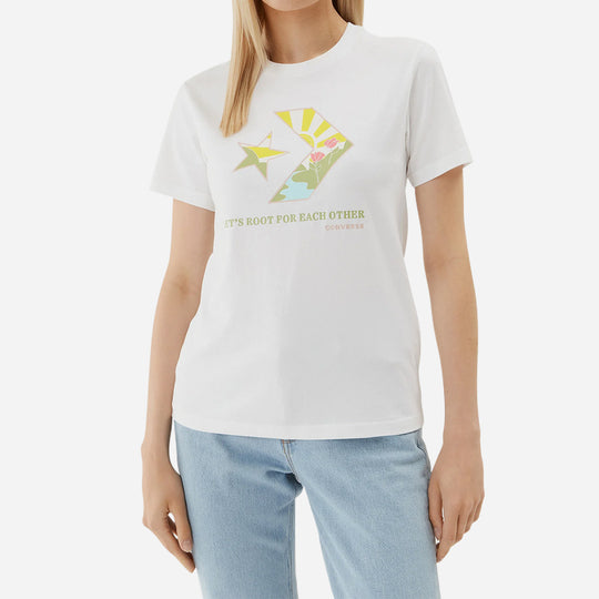 Women's Converse Star Chevron Infill T-Shirt - White