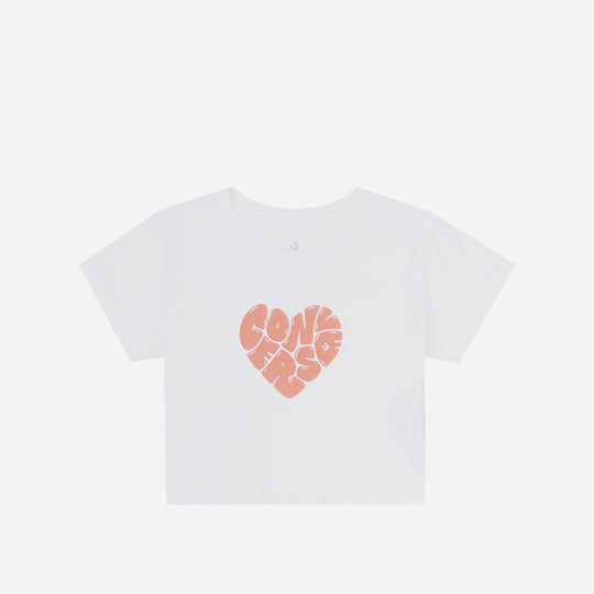 Women's Converse Colorful Heart T-Shirt - White