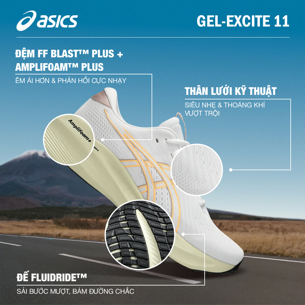 Giày Chạy Bộ Nam Asics Gel-Excite 11 - Trắng - Supersports Vietnam