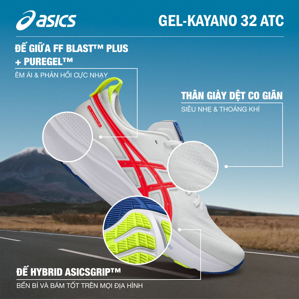 Giày Chạy Bộ Nam Asics Gel-Kayano 32 Atc - Trắng - Supersports Vietnam