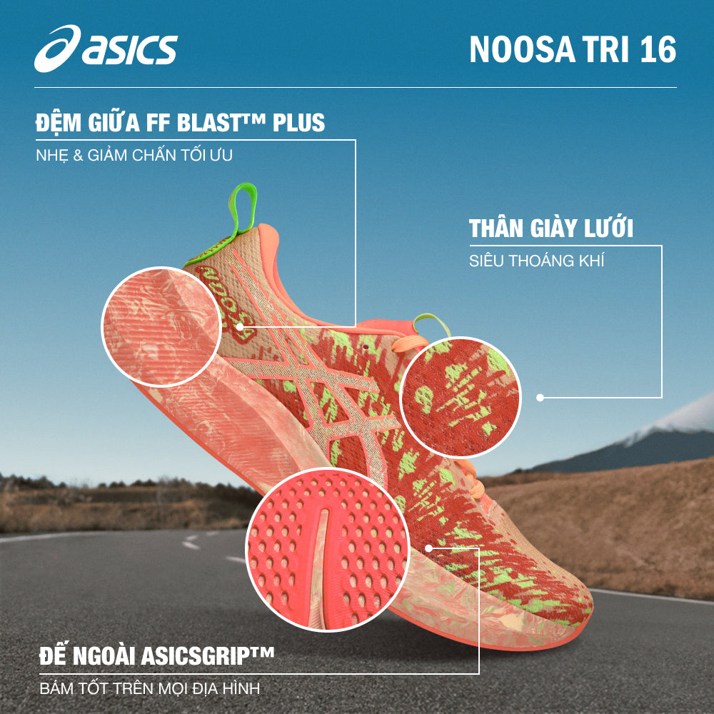 Giày Chạy Bộ Nữ Asics Noosa Tri 16 - Cam - Supersports Vietnam