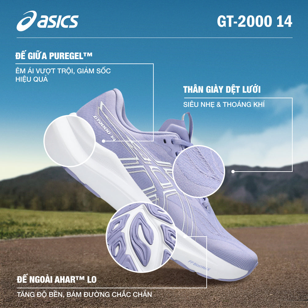 Giày Chạy Bộ Nữ Asics Gt-2000 14 - Tím - Supersports Vietnam