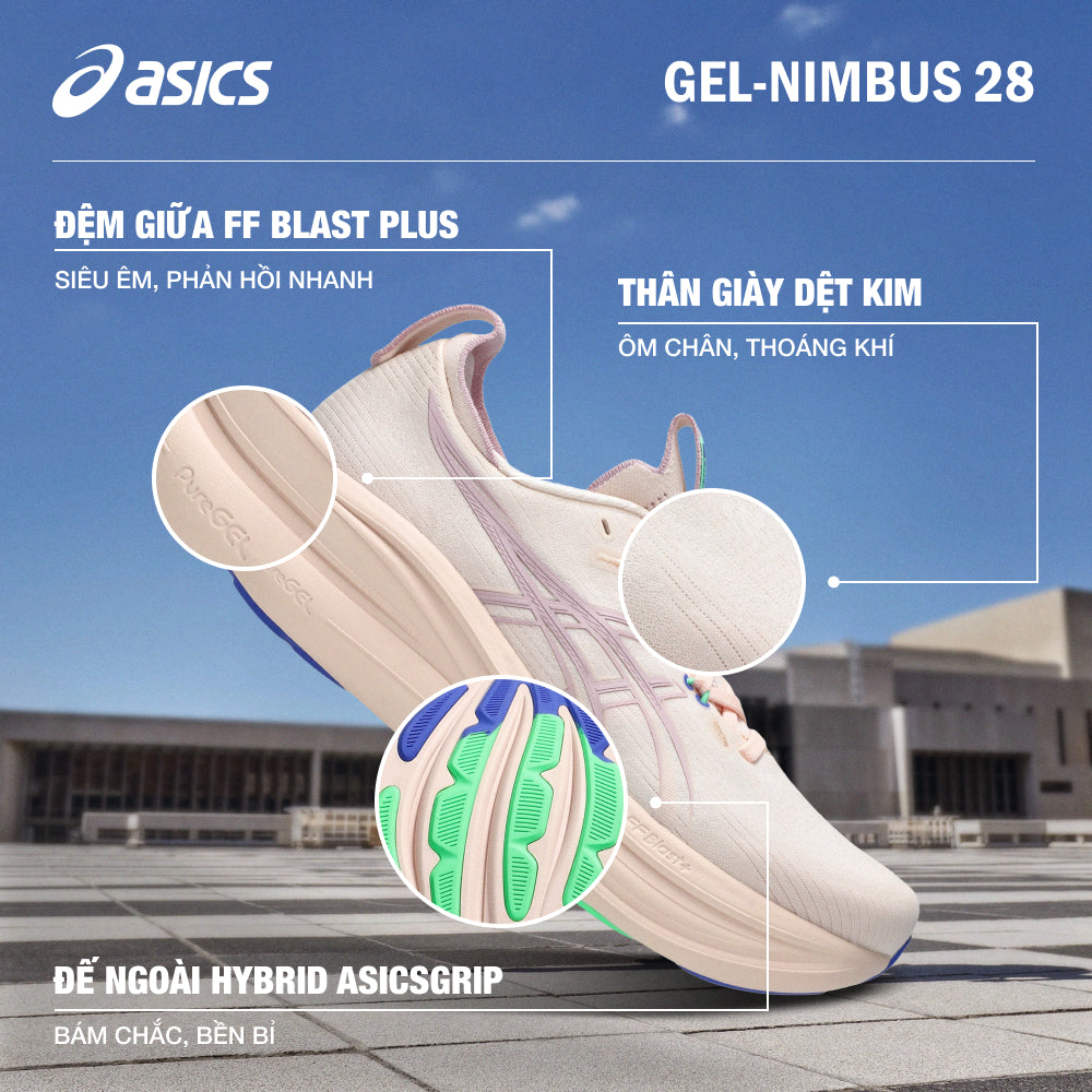 Giày Chạy Bộ Nữ Asics Gel-Nimbus 28 - Hồng - Supersports Vietnam