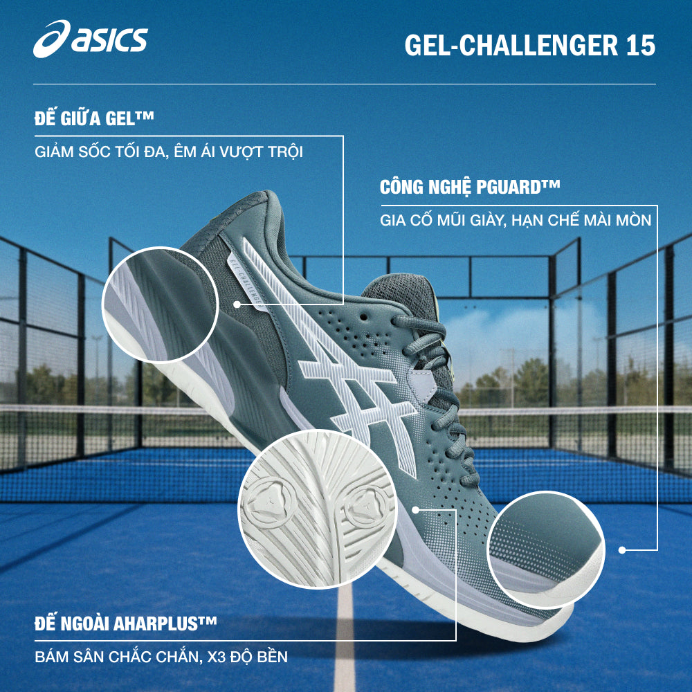 Giày Tennis Nam Asics Gel-Challenger 15 - Xanh Dương - Supersports Vietnam