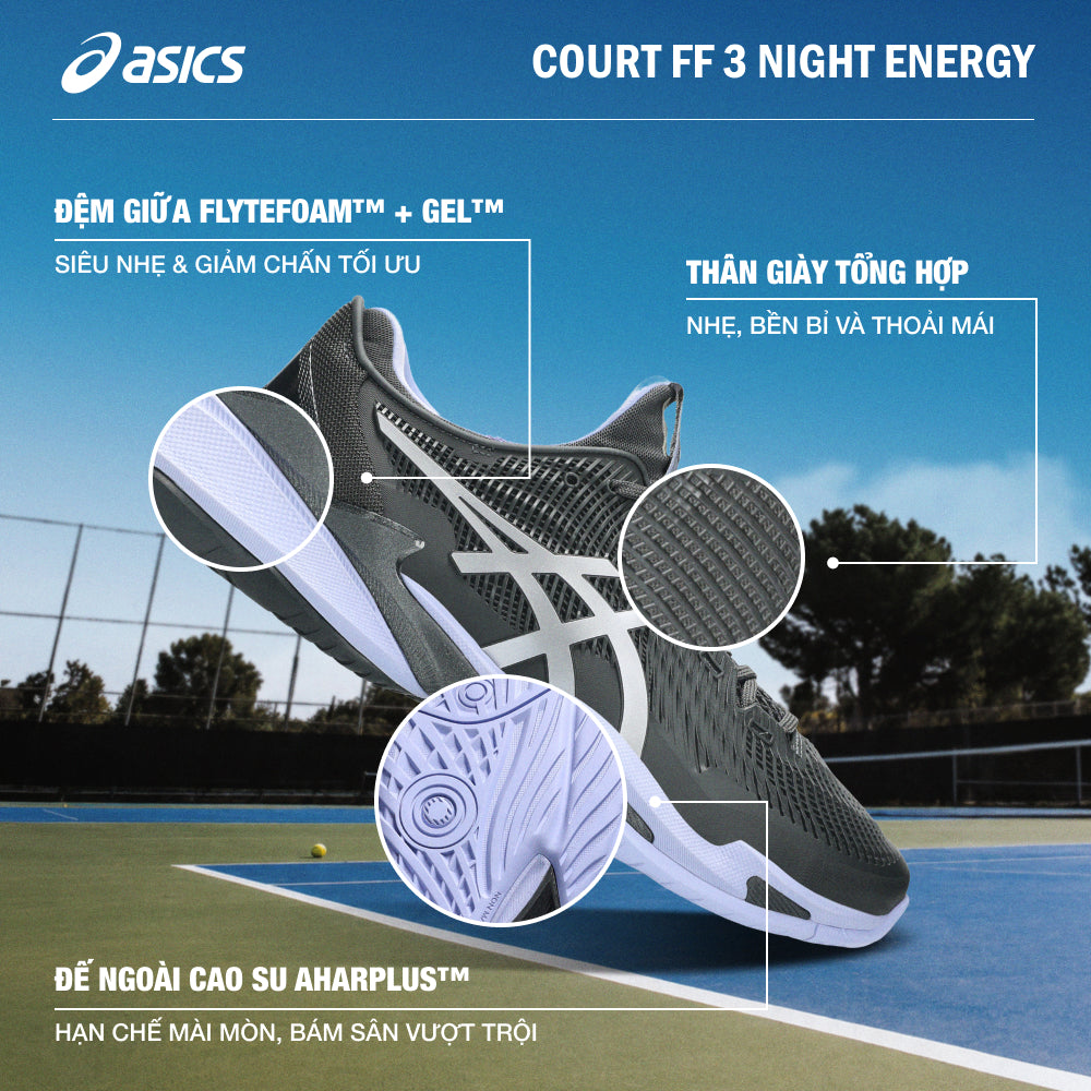 Giày Tennis Nam Asics Court FF 3 Night Energy - Xám - Supersports Vietnam