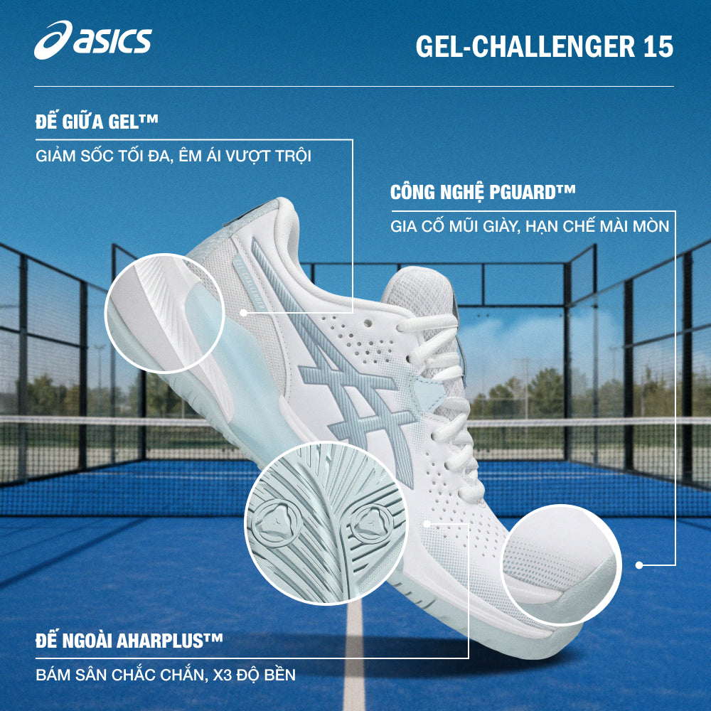 Giày Tennis Nữ Asics Gel-Challenger 15 - Trắng - Supersports Vietnam