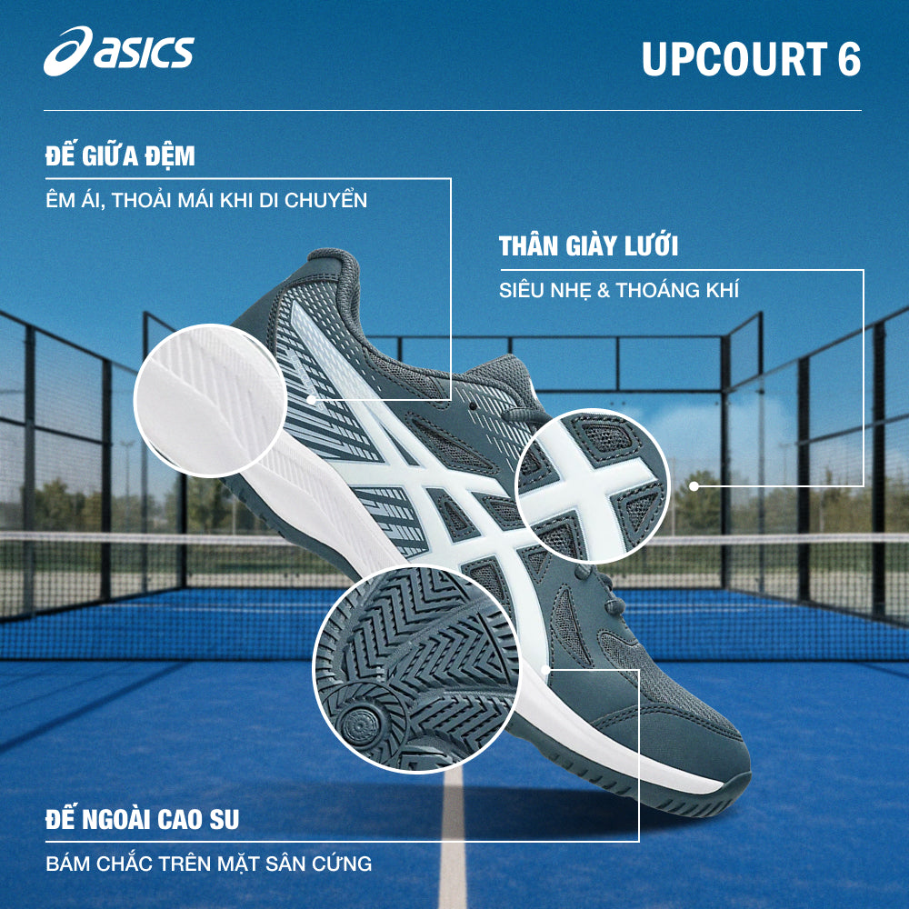 Giày Tennis Nam Asics Upcourt 6 - Xanh Dương - Supersports Vietnam