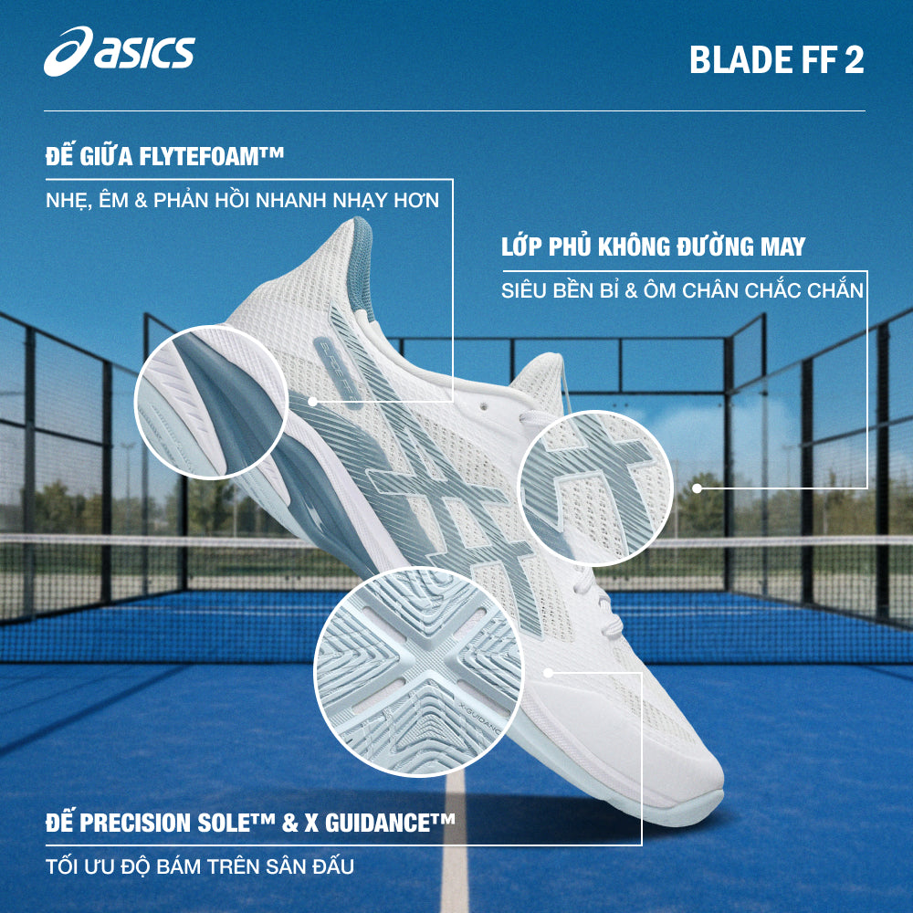 Giày Tennis Nam Asics Blade Ff 2 - Trắng - Supersports Vietnam