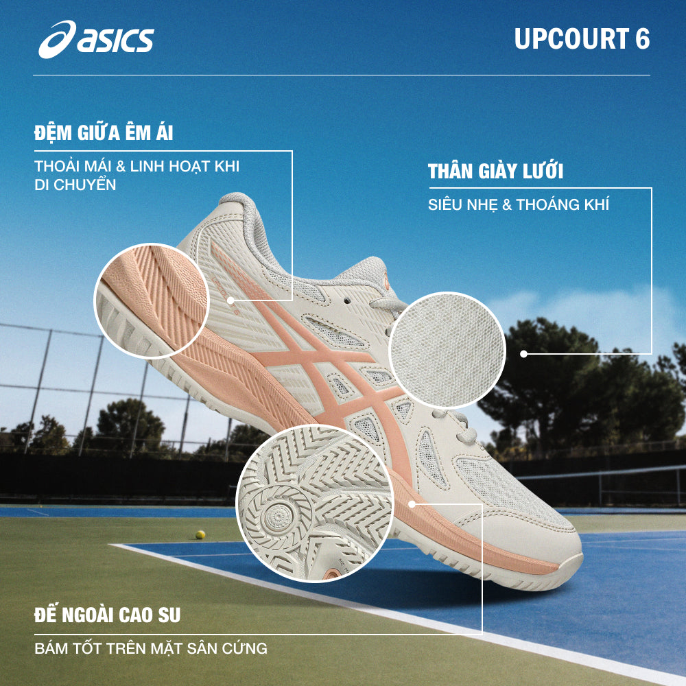 Giày Tennis Nữ Asics Upcourt 6 - Be - Supersports Vietnam