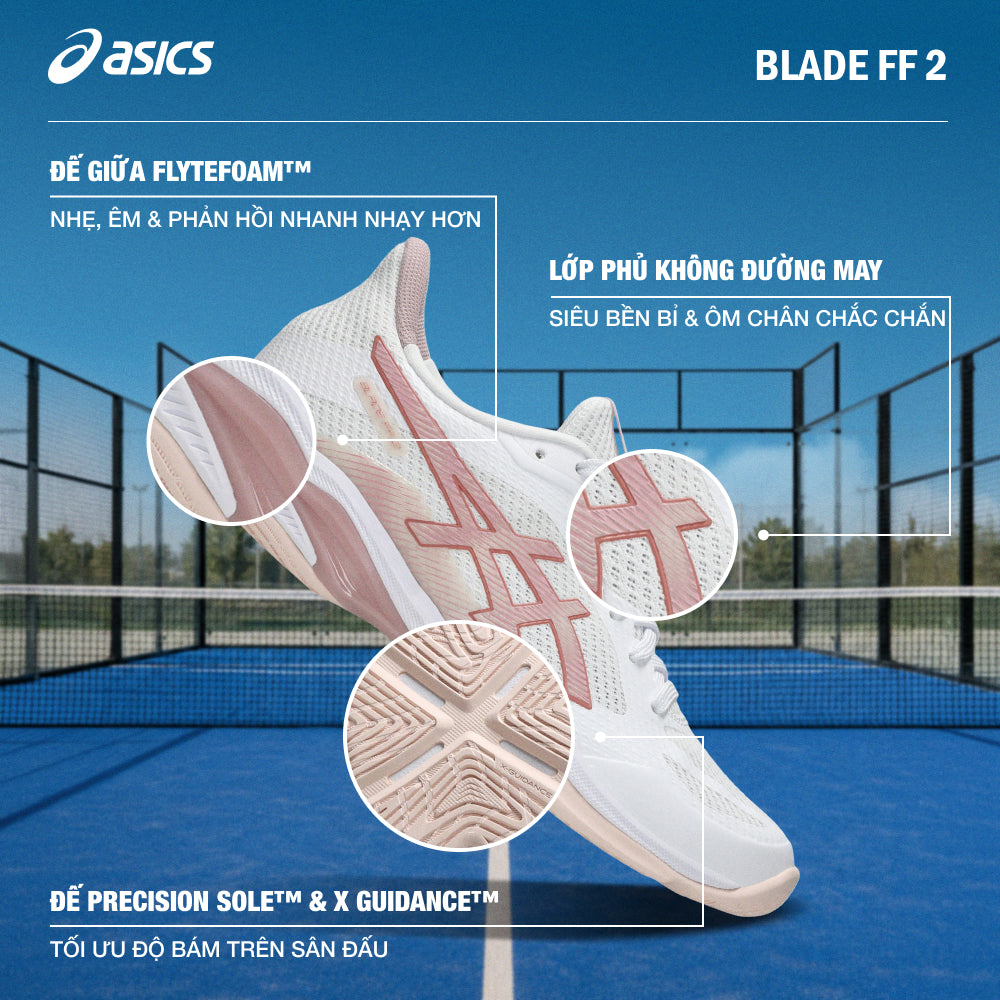 Giày Tennis Nữ Asics Blade Ff 2 - Trắng - Supersports Vietnam