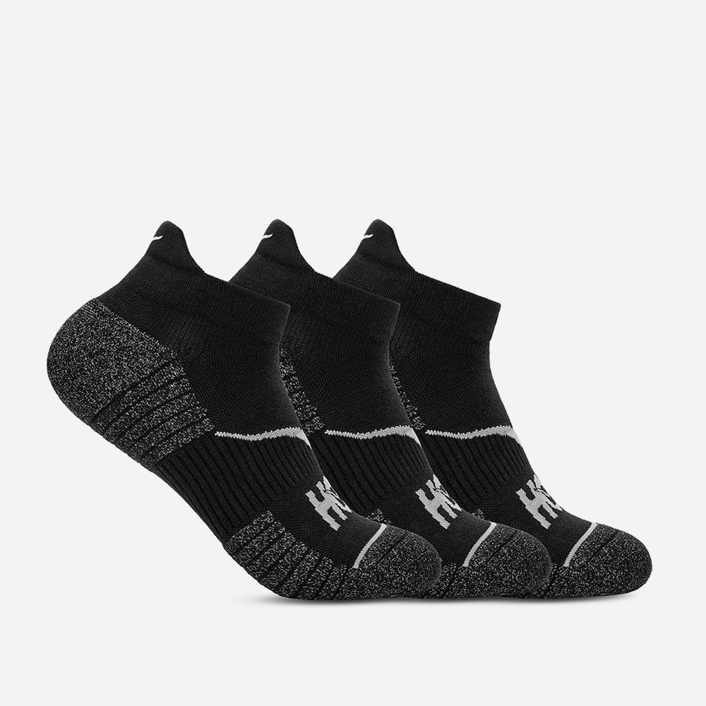 Vớ Thể Thao HOKA No-Show Run (3 Đôi) - Đen - Supersports Vietnam