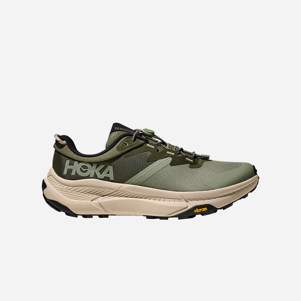 Giày Đi Bộ Đường Dài Nam HOKA Transport - Xanh Quân Đội