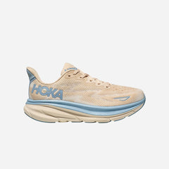 Women's Hoka Clifton 9 Running Shoes - Beige