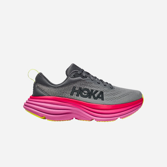 Women's Hoka Bondi 8 Running Shoes - Gray