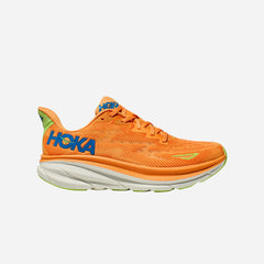 Men's Hoka Clifton 9 Wide Running Shoes - Orange