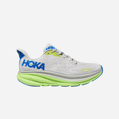 Men's Hoka Clifton 9 Wide Running Shoes - Gray