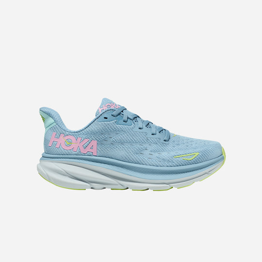 Women's Hoka Clifton 9 Wide Running Shoes - Blue