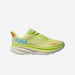 Women's Hoka Clifton 9 Wide Running Shoes - Lime