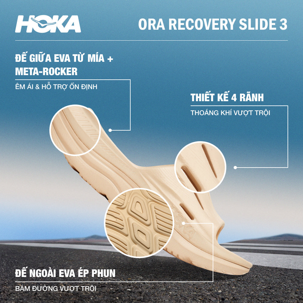 Dép Quai Ngang Unisex HOKA Ora Recovery Slide 3 - Be - Supersports Vietnam