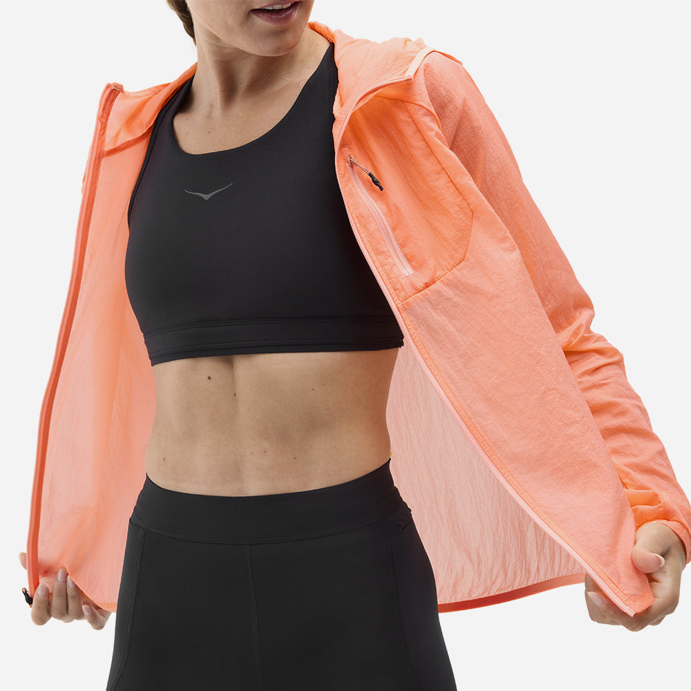 Áo Khoác Nữ HOKA Skyflow - Cam San Hô - Supersports Vietnam