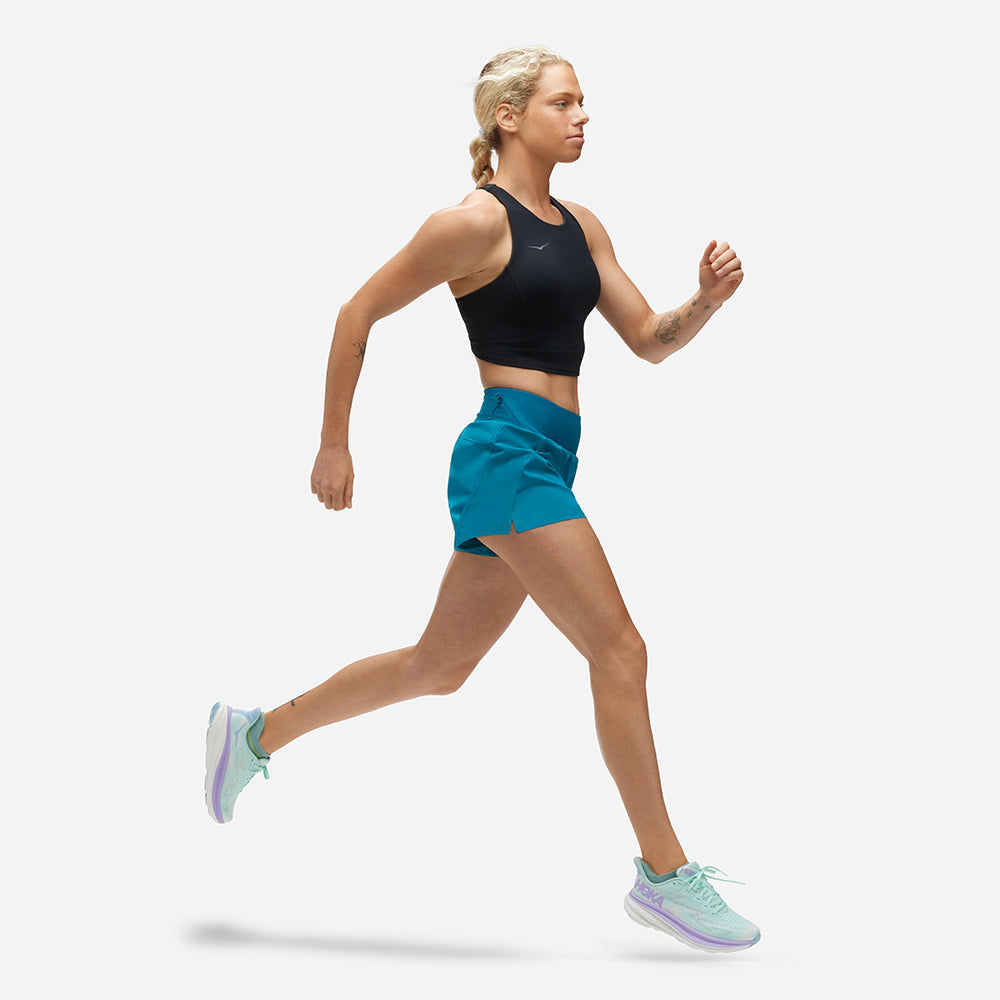 Áo Bra Nữ HOKA Elaro Crop - Đen - Supersports Vietnam