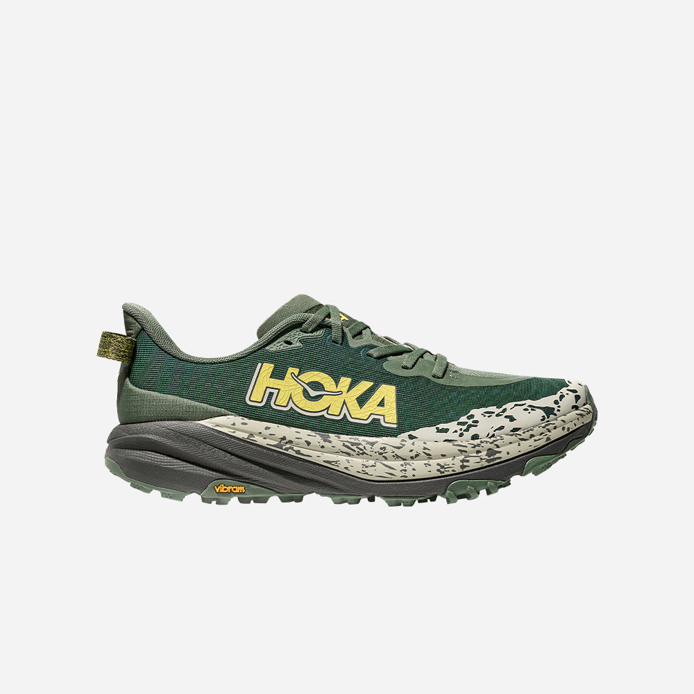 Giày Chạy Trail Nam HOKA Speedgoat 6 Wide - Xanh Lá