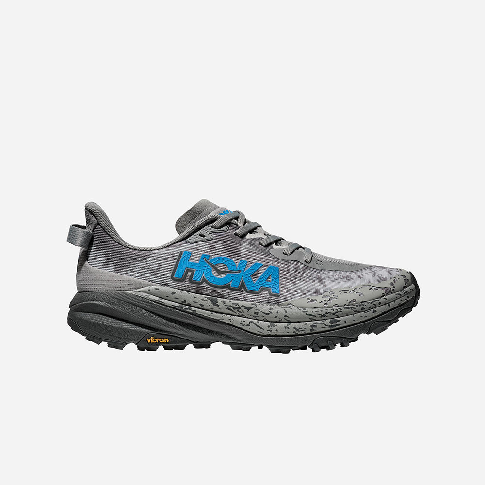 Men's Hoka Speedgoat 6 Wide Running Shoes - Gray