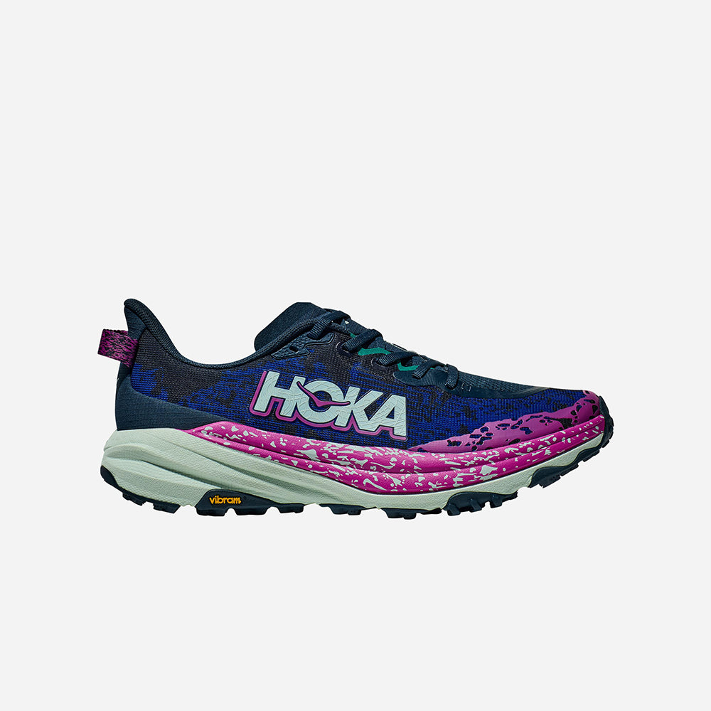 Men's Hoka Speedgoat 6 Wide Running Shoes - Navy