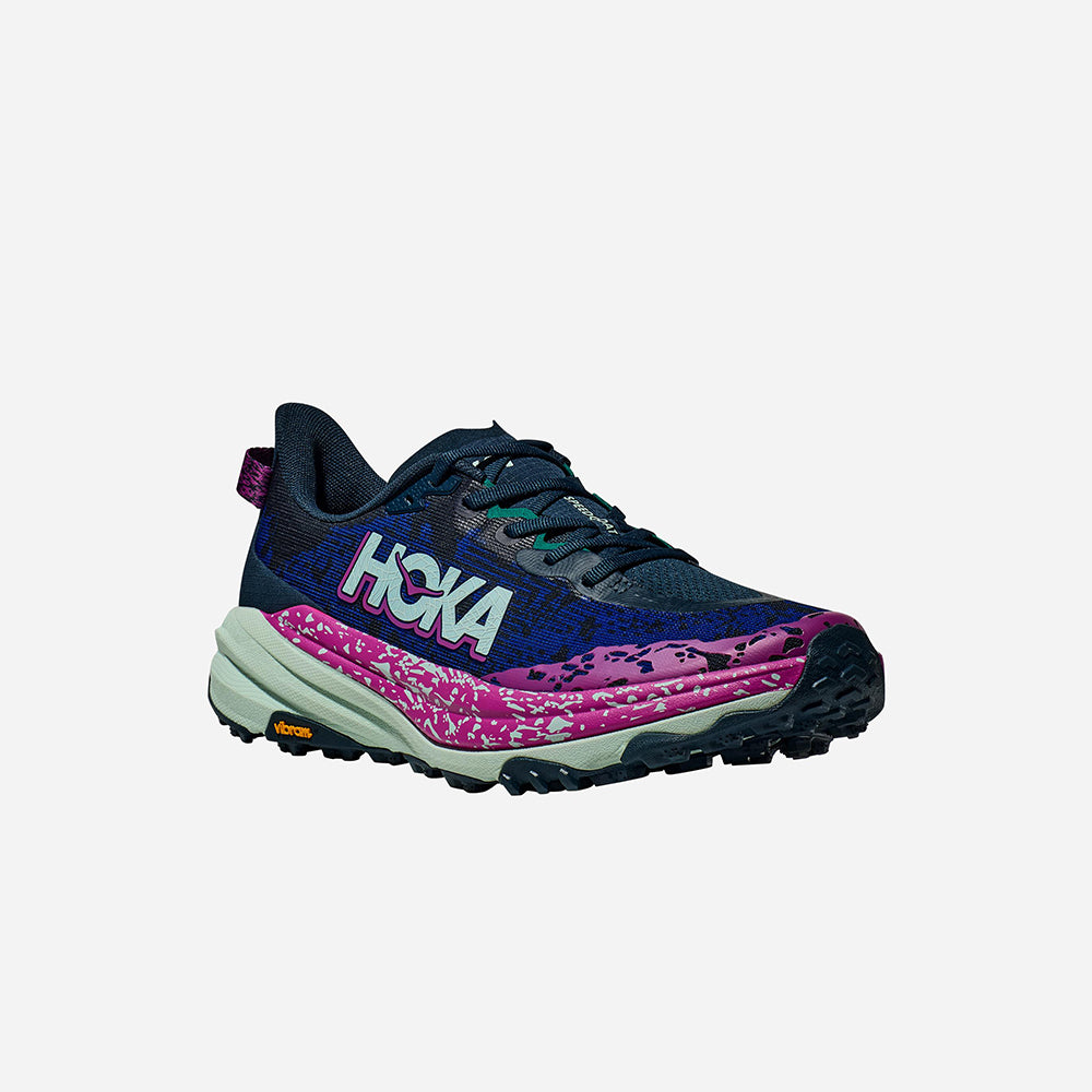 Men's Hoka Speedgoat 6 Wide Running Shoes - Navy