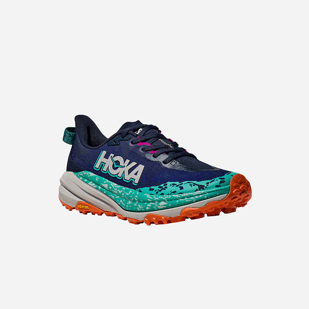 Women's Hoka Speedgoat 6 Wide Running Shoes - Navy