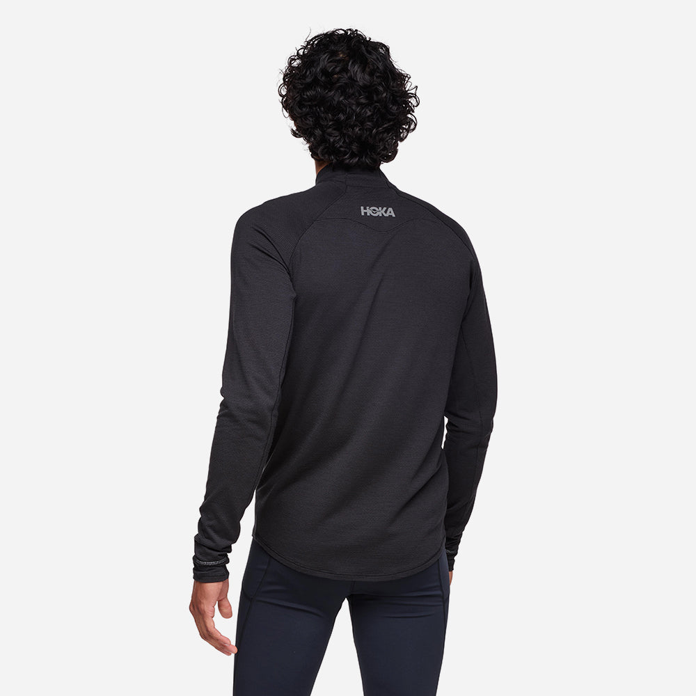 Áo Tay Dài Bó Cơ Nam HOKA Basezip Long - Đen - Supersports Vietnam