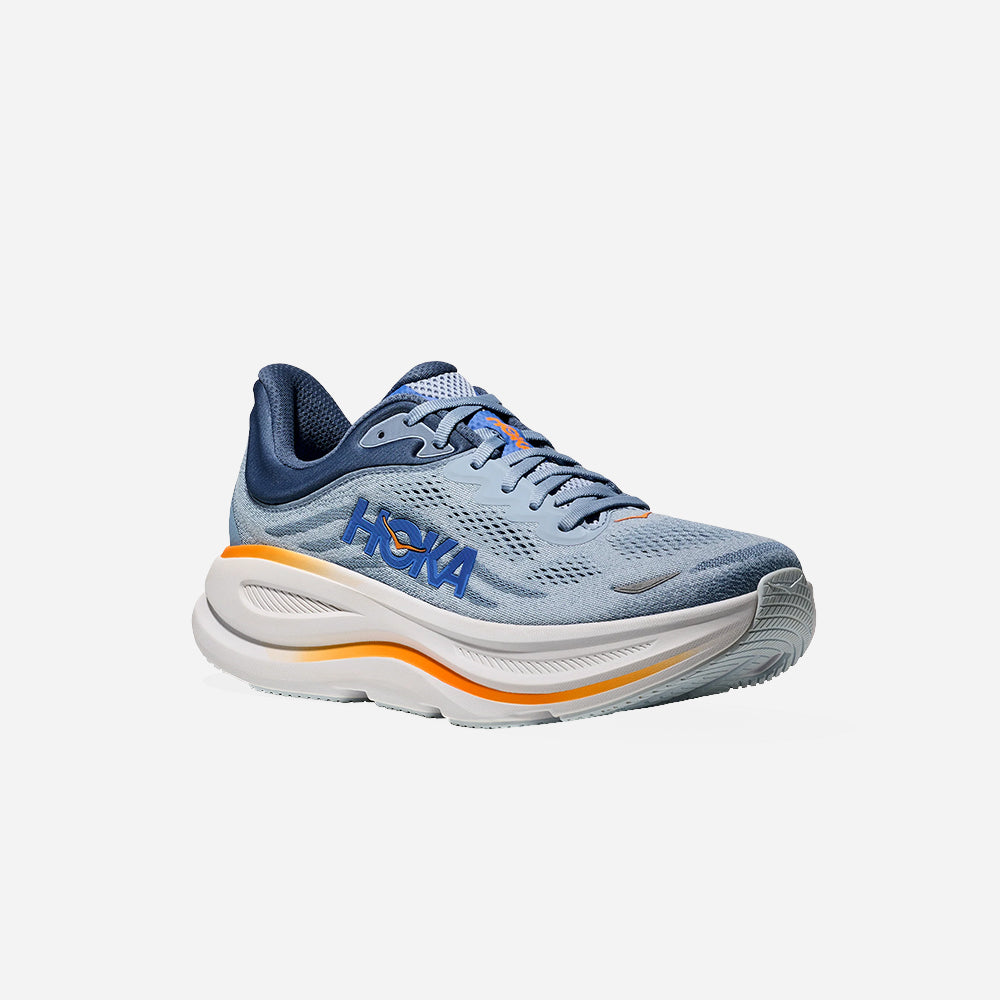 Men's Hoka Bondi 9 Wide Running Shoes - Blue